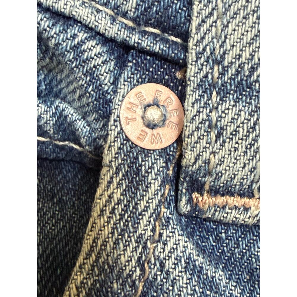 Free People We the Free Tinsley High Waist Straight Cargo Denim Jeans Size 26 - Picture 6 of 12